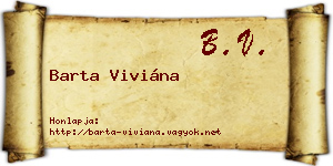 Barta Viviána névjegykártya